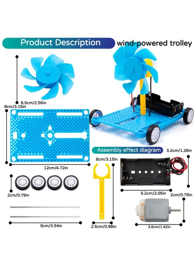 طقم تجارب العلوم التعليمية موديل A9 مع محرك ومصابيح وجرس وصندوق تخزين - Image 3